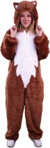 PartyXplosion - Eekhoorn Kostuum - Beste Notenkraker Van Het Bos Eekhoorn Kind Kostuum - bruin,wit / beige - Maat 116-128 - Carnavalskleding - Verkleedkleding