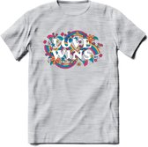 Love Wins | Pride T-Shirt | Grappig LHBTIQ+ / LGBTQ / Gay / Homo / Lesbi Cadeau Shirt | Dames - Heren - Unisex | Tshirt Kleding Kado | - Licht Grijs - Gemaleerd - M