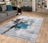 Flycarpets Lima Vloerkleed - 160x230 cm - Blauw - Polypropyleen - Voor binnen - Rechthoek - Modern - Woonkamer