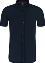 Desoto - Overhemd Korte Mouw Navy 057 - Maat S - Slim-fit