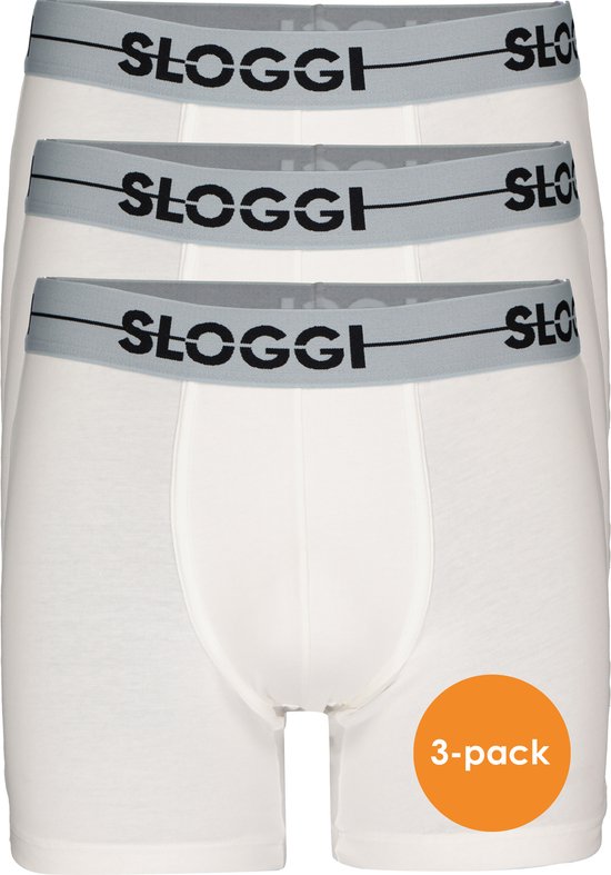 Sloggi Men GO Short - heren boxers (3-pack) - wit - Maat: S