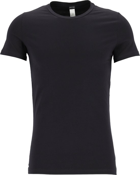 HOM Supreme Cotton tee-shirt (1-pack) - heren T-shirt O-hals - zwart - Maat: L