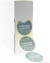 Cadeau stickers - 500 stuks - 'Cadeautje voor jou' - 50 mm - Stickers volwassenen - Sluitstickers - Sluitzegel - Ronde stickers op rol