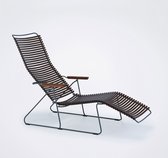 Click Sunlounger ligstoel - donkerbruin