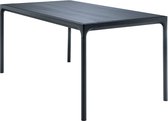 Four Outdoor tafel - compleet aluminium zwart - 90 x 160 cm