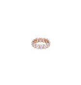 Gouden Eivormige Ring - Ring met Zirkonia - Maat 18 - 14k Goud Verguld - Dottillove