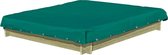 Zandbak Afdekhoes Groen 180x180 cm PVC - Afdekking zandbak - Afdekzeil 180x180 cm - bescherm uw zandbak