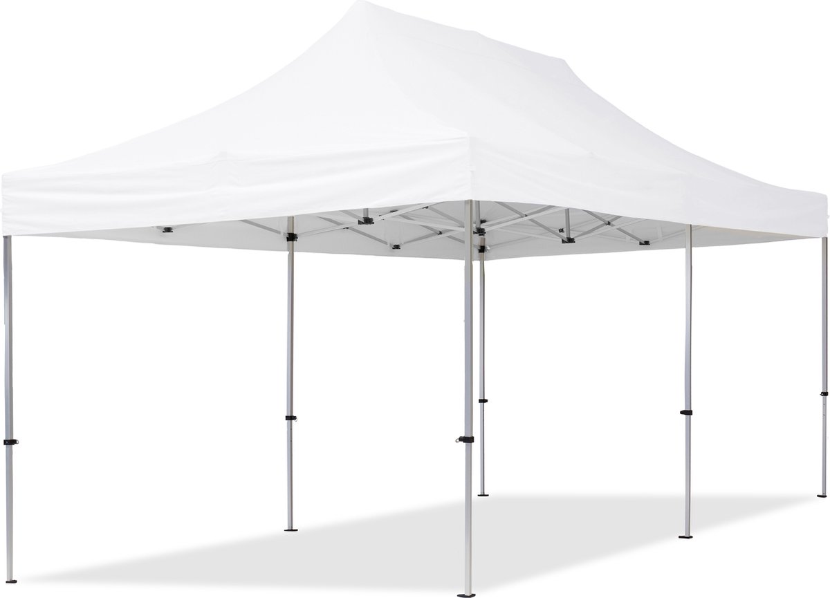 3x6 m Easy Up partytent Vouwpaviljoen, ECONOMY alu 32mm, wit