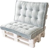 Palletkussen Foam 80*120*12 cm Grijs Polyester Rechthoek Loungekussens Matraskussen Tuinkussens
