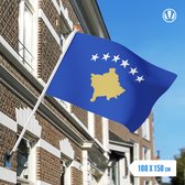 Vlag Kosovo 100x150cm - Glanspoly
