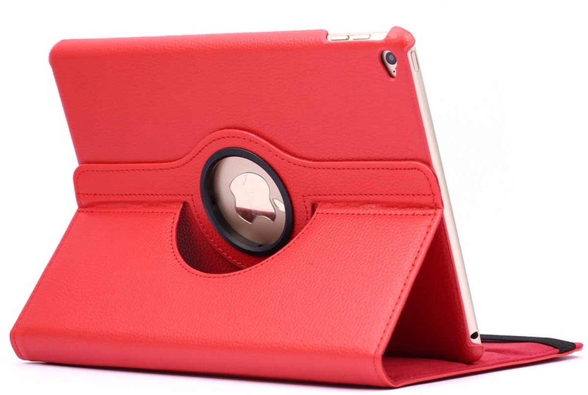 Mobigear Tablethoes geschikt voor Apple iPad Air 2 (2014) Hoes | Mobigear DuoStand Draaibare Bookcase - Rood