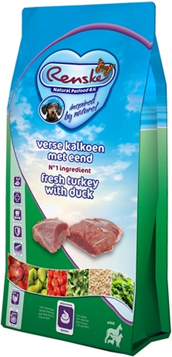 Renske Super Premium Kalkoen en Eend 12 kg - Hond