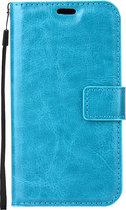 Mobigear Telefoonhoesje geschikt voor Samsung Galaxy A5 (2017) Hoesje | Mobigear Wallet Bookcase Portemonnee | Pasjeshouder voor 3 Pasjes | Telefoonhoesje voor Pinpas / OV Kaart / Rijbewijs - Turquoise