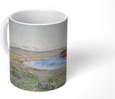 Mok - Ude paa de store Enge - schilderij van Viggo Pedersen - 350 ML - Beker - Uitdeelcadeautjes