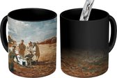 Magische Mok - Foto op Warmte Mok - Rainy day in camp - schilderij van Winslow Homer - 350 ML - Uitdeelcadeautjes