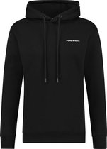 Purewhite -  Heren Regular Fit   Hoodie  - Zwart - Maat XS