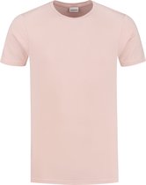 Purewhite -  Heren Slim Fit   T-shirt  - Roze - Maat S