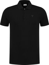 Purewhite -  Heren Regular Fit   Polo  - Zwart - Maat XXL