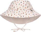 Lässig - UV-Beschermende bucket hoed voor kinderen - Strepen - Offwhite/multi - maat S (43-45cm)