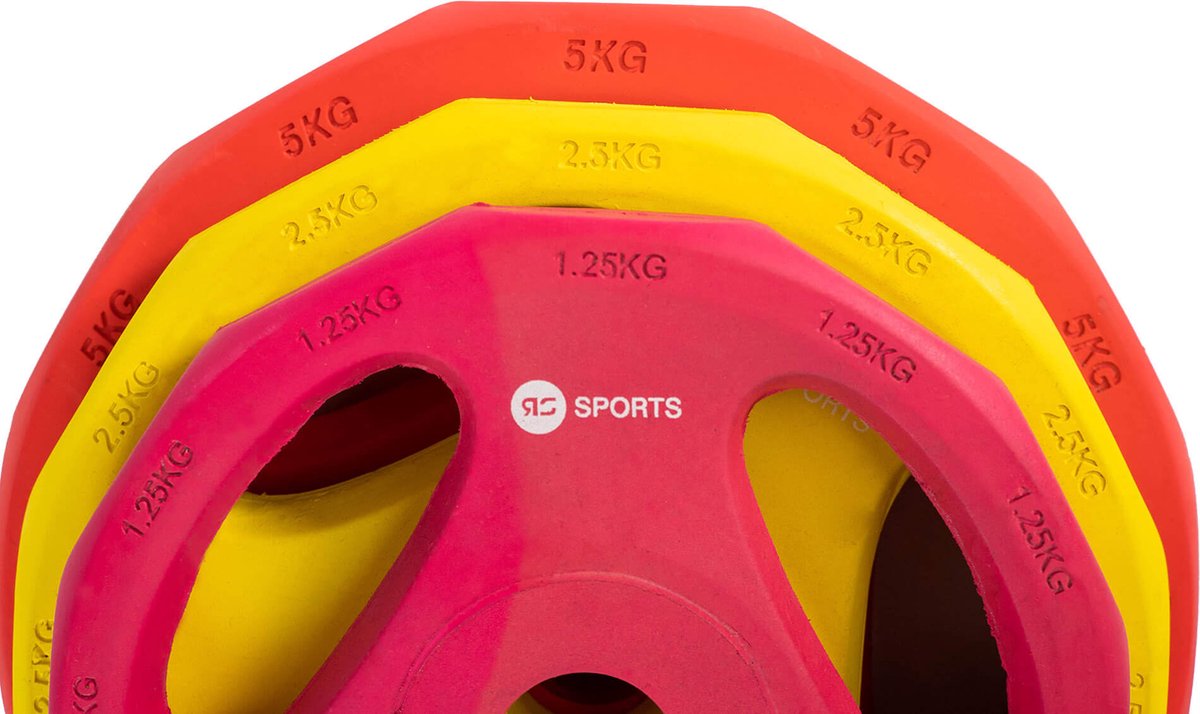 RS Sports Aerobic Pump Set - Halterset met gewichten - 150 cm stang - Totaal 20 kg - Rubber schijven thumbnail 8