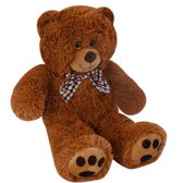 Teddybeer 56 cm, knuffelbeer, Teddy L, knuffel, bruin