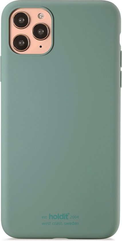 Holdit - iPhone 11 Pro Max, hoesje silicone, mos groen