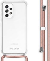 iMoshion Backcover met koord Samsung Galaxy A33 hoesje - Rosé Goud