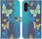iMoshion Design Softcase Book Case Samsung A13 (5G) / A04s hoesje - Blue Butterfly