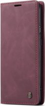 Caseme 013 Telefoonhoesje geschikt voor OnePlus Nord Hoesje Bookcase Portemonnee - Rood