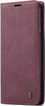 OnePlus Nord Hoesje - Caseme - Serie - Kunstlederen Bookcase - Rood - Hoesje Geschikt Voor OnePlus Nord