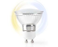 Nedis SmartLife LED Spot - Wi-Fi - GU10 - 400 lm - 5 W - Koel Wit / Warm Wit - 2700 - 6500 K - Energieklasse: F - Android / IOS - PAR16 - 1 Stuks