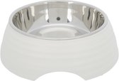 Trixie voerbak hond melamine / rvs wit 800 ml 22 cm