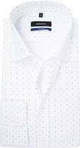 Seidensticker - TF Overhemd Wit Stippen - 41 - Heren - Modern-fit