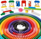 Dominostenen Hout Kleurrijk Kinderen Volwassenen Plezier Dominoeffect Record Domino Stenen  1000 Stuks