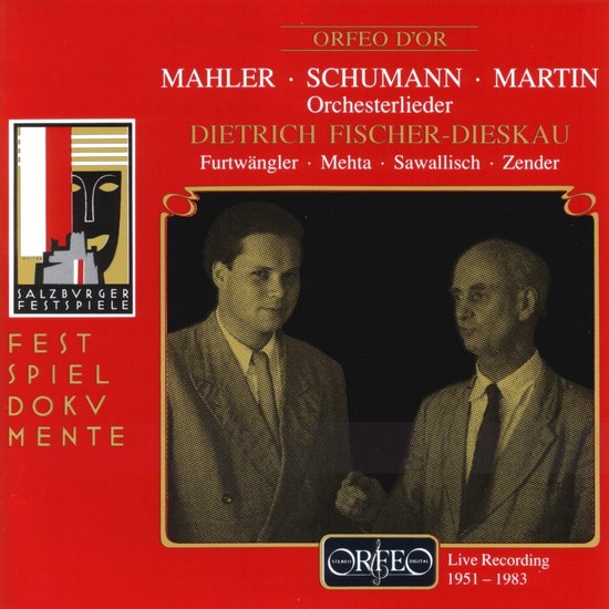 Dietrich Fischer-Dieskau, Wiener Philharmonik - Martin/Mahler/Schumann: Orchesterlieder, Live Recording (CD)