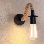 Wandlamp touw - Industriële wandlamp - Vintage wandlamp - Lamp - Wandlamp - Wandlamp binnen