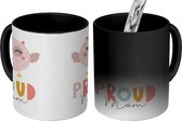 Magische Mok - Foto op Warmte Mokken - Koffiemok - Spreuken - Proud mom - Mama - Quotes - Magic Mok - Beker - 350 ML - Theemok - Mok met tekst