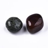 Sattva Rocks | SCHOONHEID Mosagaat trommelsteen, edelstenen. 3 Stuks in een kado zakje (±22-30mm)