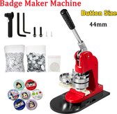 Badge Maker Machine - 44 mm - met 1000 Stks Cirkel Fabricage Knop Onderdelen - Metalen Custom Sheet Tag Persen voor Pin