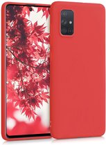 Siliconen Backcover Hoesje Samsung Galaxy A71 Rood - Telefoonhoesje - Smartphonehoesje - Zonder Screen Protector