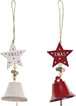 Kerstversiering DKD Home Decor Metaal Touw (6 x 6 x 14 cm) (2 pcs)