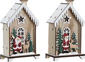 Kerstversiering DKD Home Decor Hout (2 pcs) (9.5 x 5.5 x 15.5 cm)