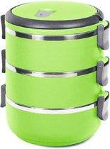 Boîte à lunch thermique empilable / boîte à lunch verte 3 couches 17 x 15 x 20 cm - Contenants de conservation des Nourriture / boîtes à lunch / boîtes à lunch