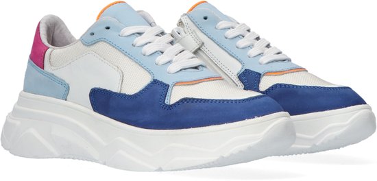 Omoda O1266-212 Lage sneakers - Leren Sneaker - Meisjes - Blauw - Maat 37 |  bol.com