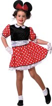 Carnavalskleding Minnie mouse meisje modern muis Maat 140