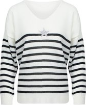 Star Streep Trui Zwart