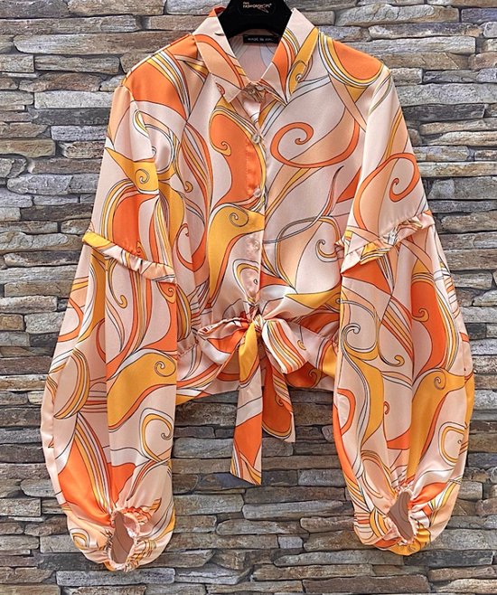 Crop blouse | oranje | kan gedragen worden tot XL | bol.com