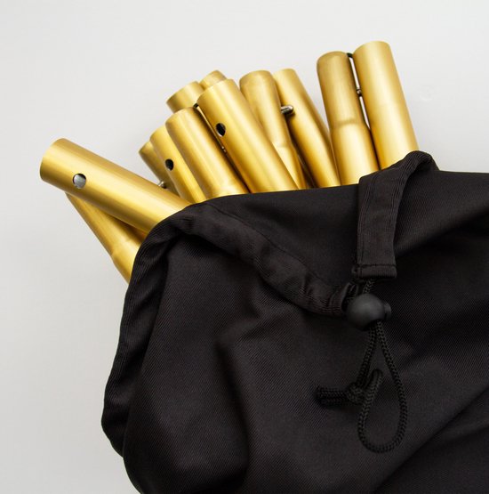Geboortekaartje beige goud boog zon maan sterren goudfolie