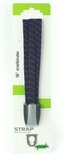 Donkerblauwe snelbinder met rode stippen, 16 inch, verpakt in karton met groene en witte accenten. "STRAP MADE IN HOLLAND WIDEK".