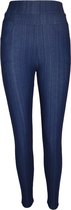 Dames legging met hoog taille in jeans look M/L 36-38 donkerblauw